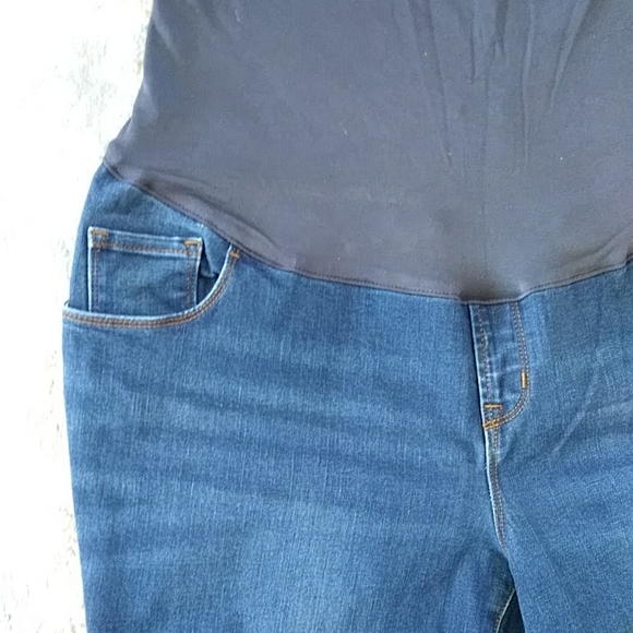 Old Navy Maternity Full Panel Skinny Distressed Jeans 18 Blue - Picture 9 of 13